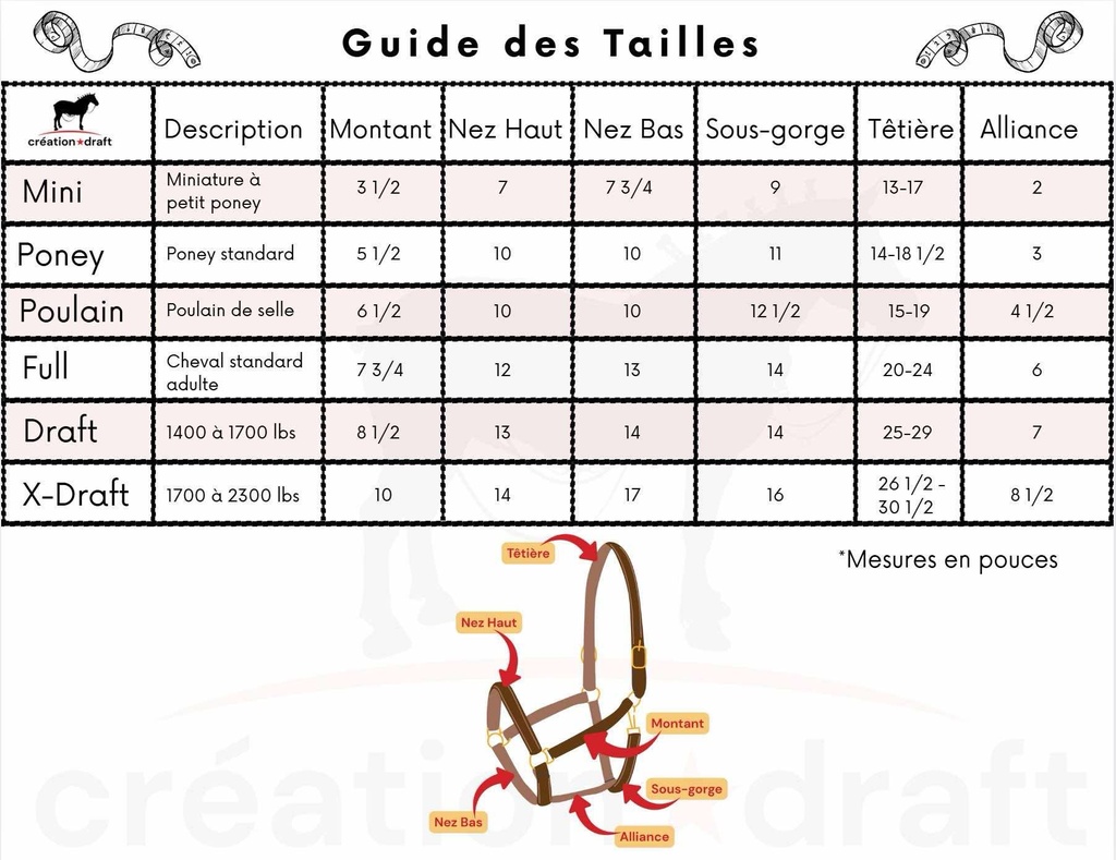 Guide des tailles