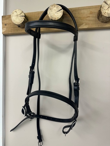 Bride en biothane souple Noir